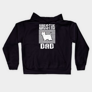 Westie Dad Proud Dogs Kids Hoodie